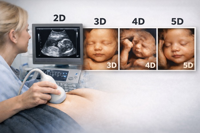 2D vs 3D vs 4D vs 5D Ultrasound