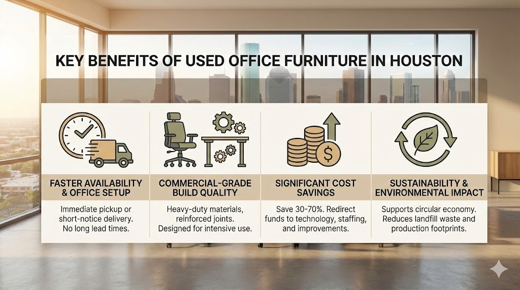 Key Benefits of Used Office Furniture in Houston