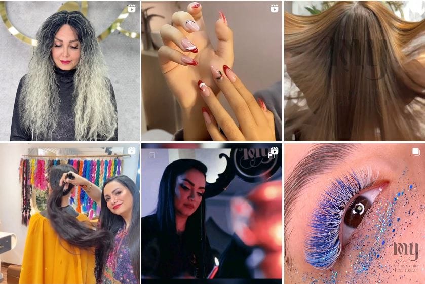 اکستنشن مو در سالن مونا یزدانی