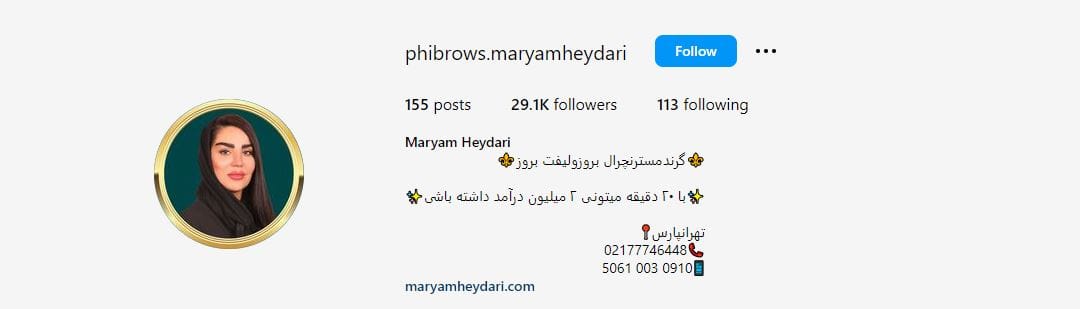 فیبروز ابرو مریم حیدری