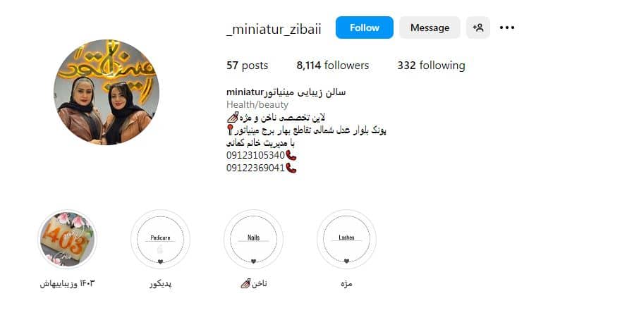 سالن زیبایی مینیاتور