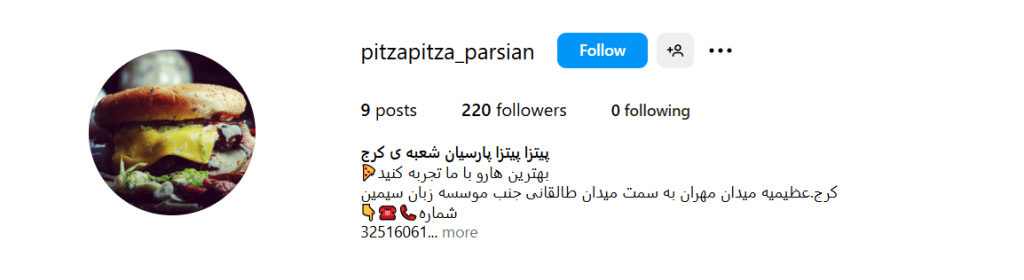 پیتزا پیتزا کرج