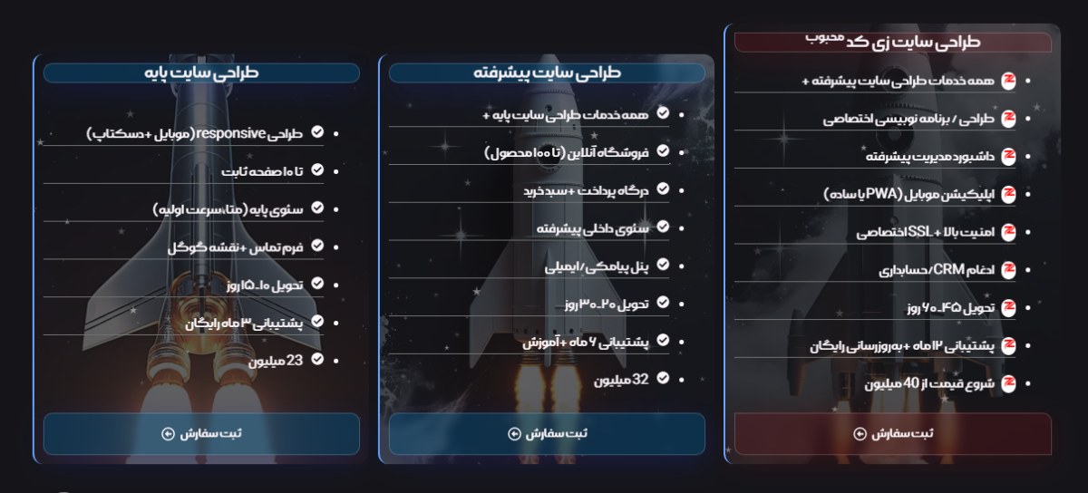 مهم‌ترین خدمات شرکت زی کد