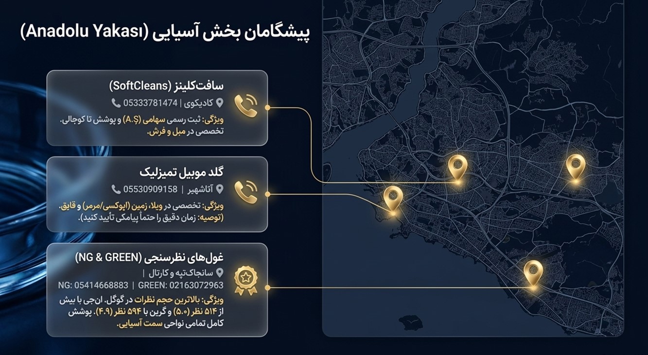 شرکت‌های نظافتی استانبول بخش اسیایی