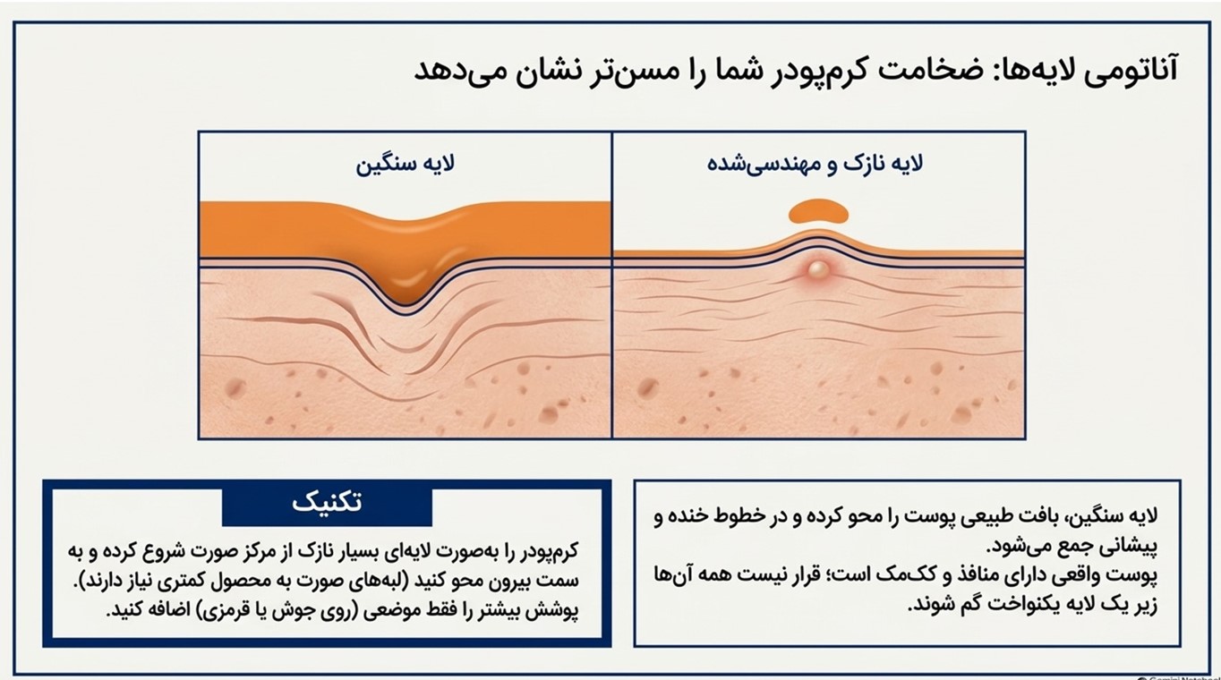 استفاده از پوشش زیاد برای پنهان کردن تمام نواقص