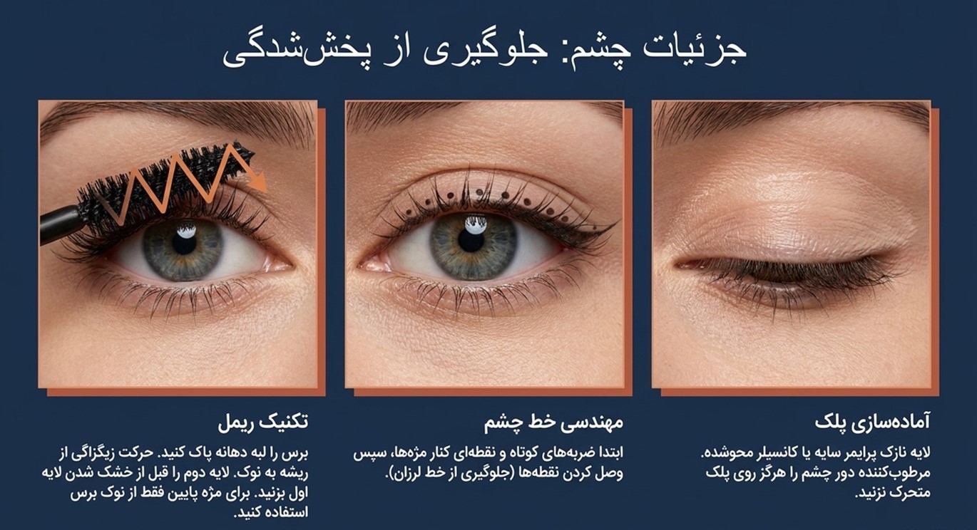 راز آرایش چشم تمیز و ماندگار