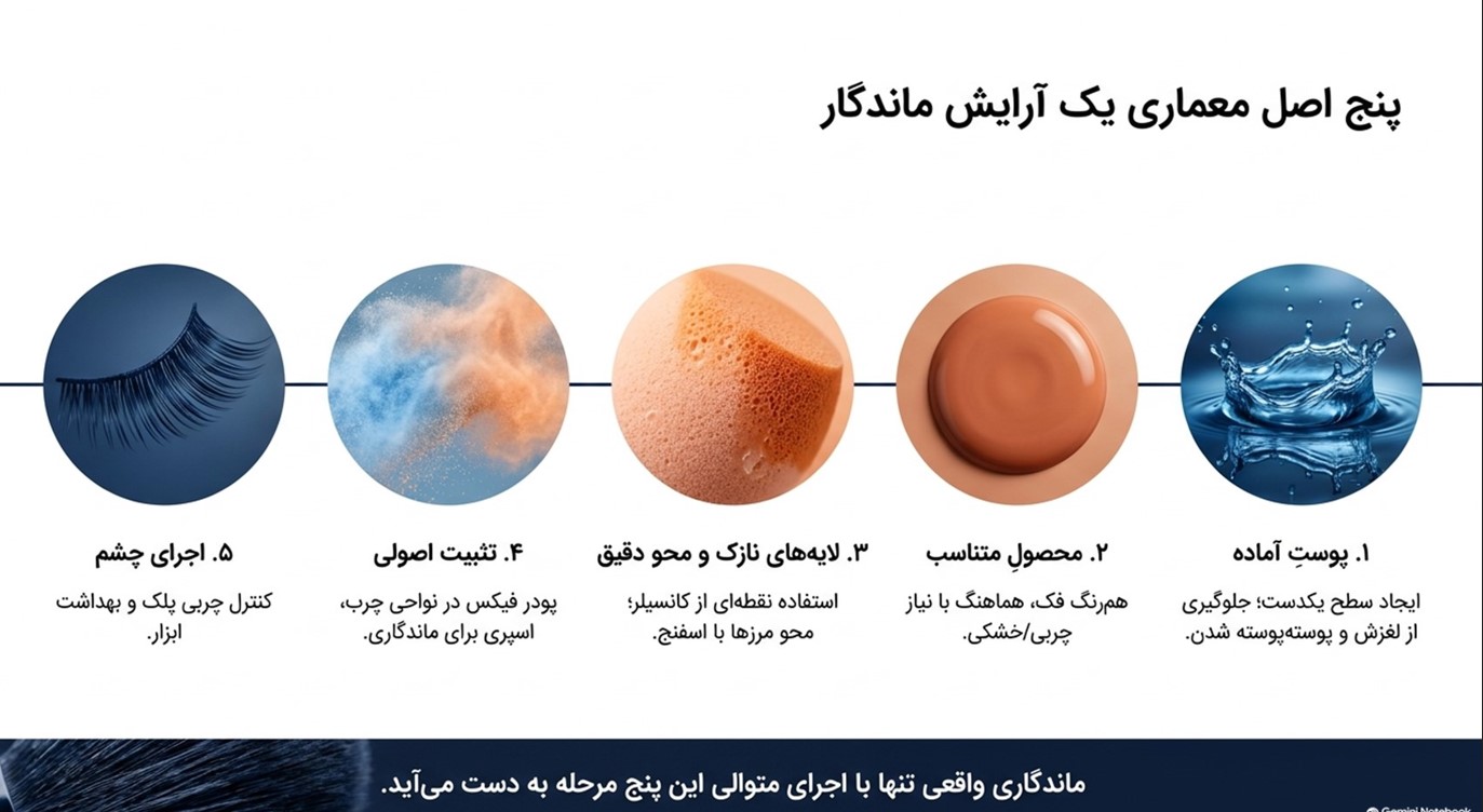 راز یک آرایش تمیز و ماندگار