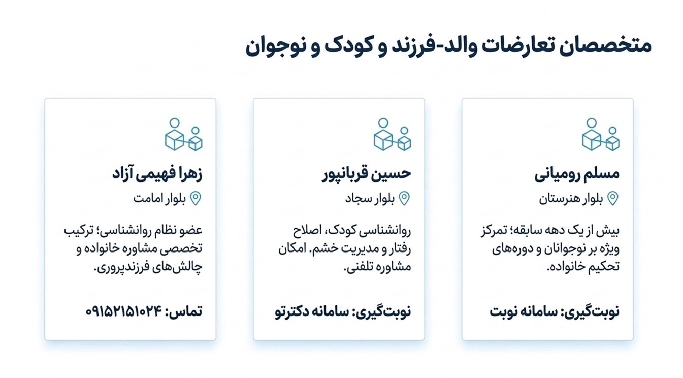 متخصصان تعارضات والد فرزند