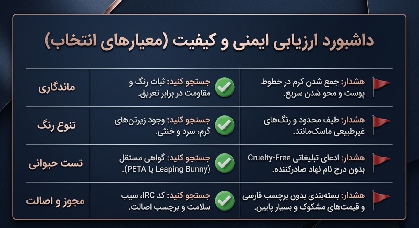 معیارهای انتخاب بهترین مارک لوازم آرایش ایرانی