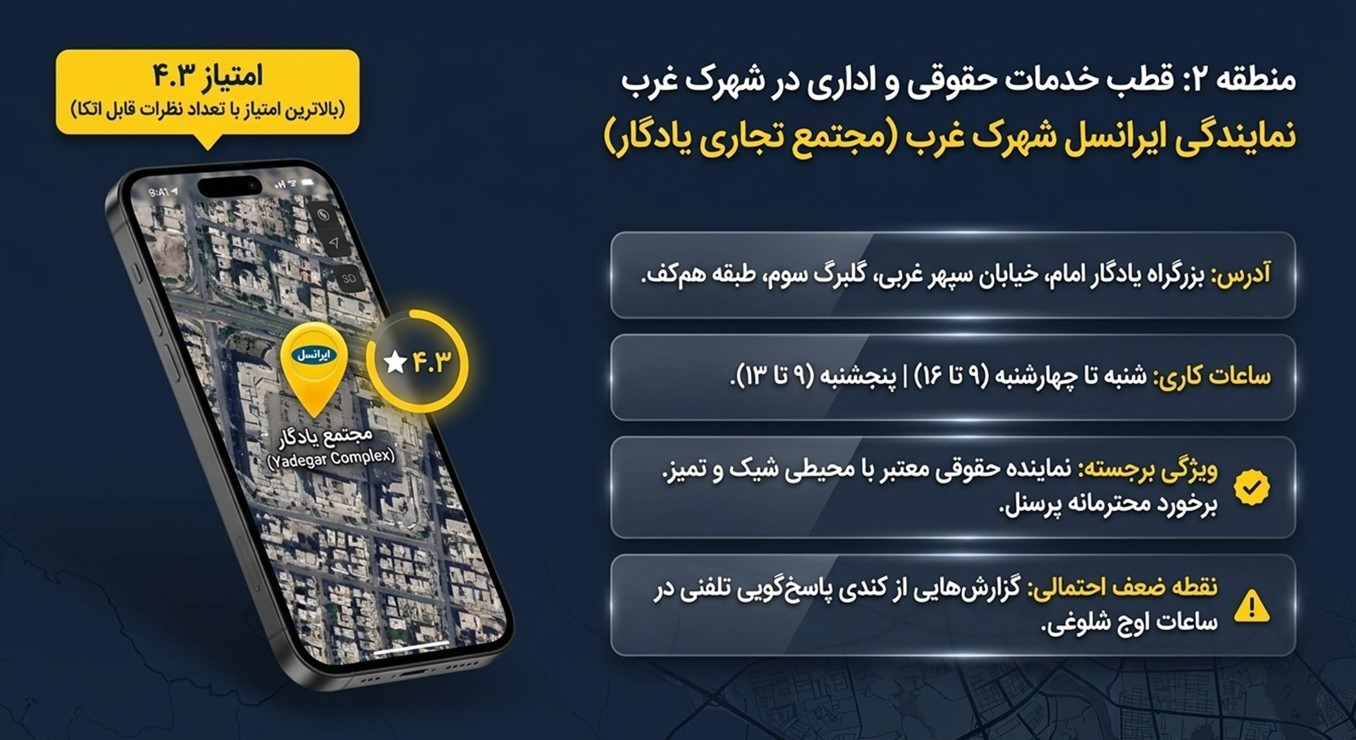 نمایندگی ایرانسل شهرک غرب (مجتمع یادگار)