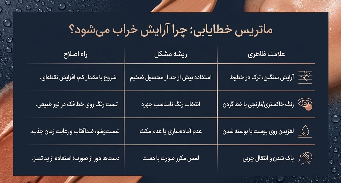 چرا ارایش خراب میشود